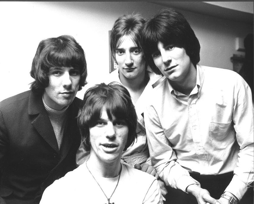 Jeff Beck Group, 1967: Aynsley Dunbar, Jeff Beck, Rod Stewart and Ron Wood © Chris Walter/WireImage
