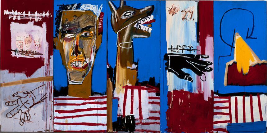 Jean-Michel Basquiat, Dog Bite - Ax to Grind , 1983, Museum Boijmans Van Beuningen, Rotterdam © Estate of Jean-Michel Basquiat. Licensed by Artestar, New York